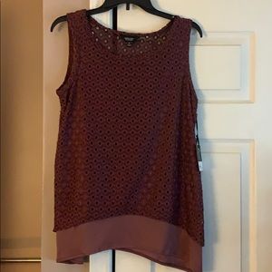 4/$20 Simply Vera Plum Layered Tank Medium New